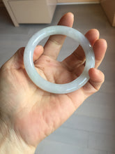 Load image into Gallery viewer, 54.2mm Certified Type A 100% Natural light green/purple/white round cut Jadeite bangle PD103-4905