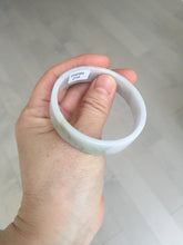 Load image into Gallery viewer, 51mm Certified Type A 100% Natural light purple/white square Jadeite Jade bangle BN93-2719