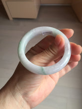 Load image into Gallery viewer, 51.9mm certified Type A 100% Natural light purple with green floating flowers Jadeite Jade bangle AU10-1263