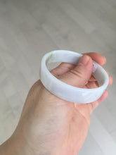 Load image into Gallery viewer, 51mm Certified Type A 100% Natural light purple/white square Jadeite Jade bangle BN93-2719