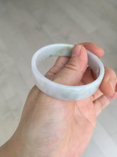 Load image into Gallery viewer, 51mm Certified Type A 100% Natural light purple/white square Jadeite Jade bangle BN93-2719