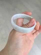 Load image into Gallery viewer, 51mm Certified Type A 100% Natural light purple/white square Jadeite Jade bangle BN93-2719