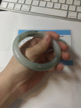 Load image into Gallery viewer, 59.2mm certified Type A 100% Natural light green gray Jadeite Jade bangle PB289-3359