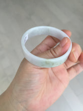 Load image into Gallery viewer, 51mm Certified Type A 100% Natural light purple/white square Jadeite Jade bangle BN93-2719