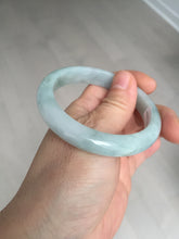 Load image into Gallery viewer, 54mm certified Type A 100% Natural light green white Jadeite Jade bangle BM67-0316