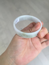 Load image into Gallery viewer, 51mm Certified Type A 100% Natural light purple/white square Jadeite Jade bangle BN93-2719