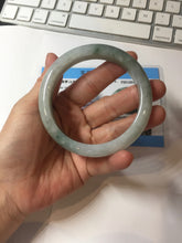Load image into Gallery viewer, 59.2mm certified Type A 100% Natural light green gray Jadeite Jade bangle PB289-3359