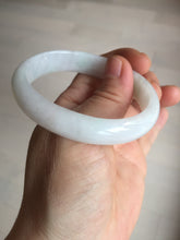 Load image into Gallery viewer, 52mm certified type A 100% Natural sunny green/white/purple oval jadeite jade bangle BK117-0281