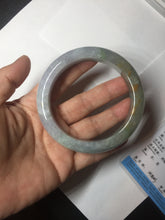 Load image into Gallery viewer, 61mm Certified Type A 100% Natural white/light purple/brown/yellow/gray (FU LU SHOU) Jadeite Jade bangle BF106-8636