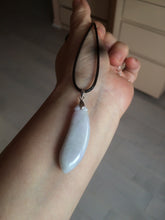 Load image into Gallery viewer, 100% natural type A light purple sunny green blessed melon(福瓜) Jadeite Jade pendant AC83