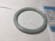 Load image into Gallery viewer, 62.4mm certified Type A 100% Natural white gray light purple round cut Jadeite Jade bangle PE93-3233