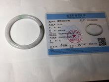 Load image into Gallery viewer, 55.8mm certified 100% natural white sunny green purple slim round cut jadeite jade bangle BL90-4666