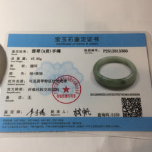 Load image into Gallery viewer, 52.3mm Certified Type A 100% Natural light green white Jadeite bangle PB290-3360