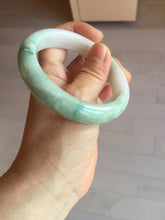 Load image into Gallery viewer, 57mm Certified Type A 100% Natural sunny green/white/ Jadeite Jade bangle BL33-5213