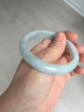 Load image into Gallery viewer, 54mm certified Type A 100% Natural light green white Jadeite Jade bangle BM67-0316