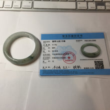 Load image into Gallery viewer, 52.3mm Certified Type A 100% Natural light green white Jadeite bangle PB290-3360
