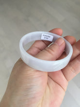 Load image into Gallery viewer, 51mm Certified Type A 100% Natural light purple/white square Jadeite Jade bangle BN92-2723