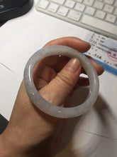Load image into Gallery viewer, 52.5mm 100% natural certified icy watery light green/white/light purple jadeite jade bangle AU39-8148