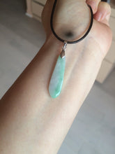 Load image into Gallery viewer, 100% natural type A light purple sunny green blessed melon(福瓜) Jadeite Jade pendant AC83