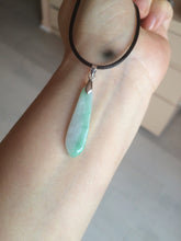 Load image into Gallery viewer, 100% natural type A light purple sunny green blessed melon(福瓜) Jadeite Jade pendant AC83