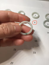 Load image into Gallery viewer, Size 3 3/4-9 1/4100% natural type A white light green light green jadeite jade band ring PA254