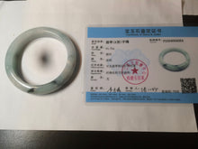 Load image into Gallery viewer, 58mm Certified Type A 100% Natural green/white Jadeite Jade bangle AX79-4354