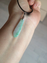 Load image into Gallery viewer, 100% natural type A light purple sunny green blessed melon(福瓜) Jadeite Jade pendant AC83
