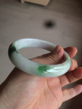 Load image into Gallery viewer, 60mm certified 100% natural type A green white jadeite jade bangle AY75-1734