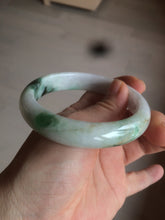 Load image into Gallery viewer, 60mm certified 100% natural type A green white jadeite jade bangle AY75-1734