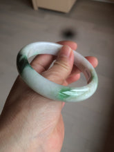 Load image into Gallery viewer, 60mm certified 100% natural type A green white jadeite jade bangle AY75-1734