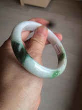 Load image into Gallery viewer, 60mm certified 100% natural type A green white jadeite jade bangle AY75-1734