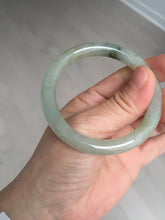 Load image into Gallery viewer, 51.5mm certified 100% natural Type A light green yellow with floating seaweed round cut jadeite jade bangle BM64-6613