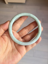 Load image into Gallery viewer, 62.4mm certified Type A 100% Natural white gray light purple round cut Jadeite Jade bangle PE93-3233