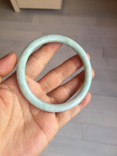 Load image into Gallery viewer, 62.4mm certified Type A 100% Natural white gray light purple round cut Jadeite Jade bangle PE93-3233