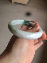 Load image into Gallery viewer, 60mm certified 100% natural type A green white jadeite jade bangle AY75-1734