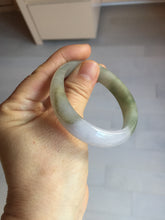 Load image into Gallery viewer, 50.5mm 100% natural Type A light green/purple oval jadeite jade bangle Y166-3705