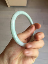 Load image into Gallery viewer, 62.4mm certified Type A 100% Natural white gray light purple round cut Jadeite Jade bangle PE93-3233