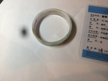 Load image into Gallery viewer, 50.8mm Certified type A 100% Natural sunny green/white/purple thin square Jadeite Jade bangle AM77-2829