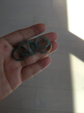 Load image into Gallery viewer, 15.7mm size 5 100% natural type A icy watery green/blue icy watery Guatemala jadeite jade band ring group BP87