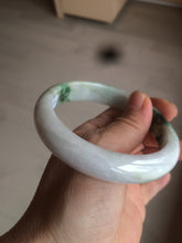 Load image into Gallery viewer, 60mm certified 100% natural type A green white jadeite jade bangle AY75-1734