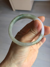 Load image into Gallery viewer, 50.5mm 100% natural Type A light green/purple oval jadeite jade bangle Y166-3705