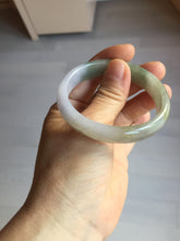 Load image into Gallery viewer, 50.5mm 100% natural Type A light green/purple oval jadeite jade bangle Y166-3705