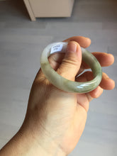 Load image into Gallery viewer, 50.5mm 100% natural Type A light green/purple oval jadeite jade bangle Y166-3705