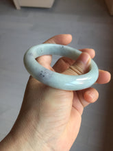 Load image into Gallery viewer, 57.5mm certified Type A 100% Natural light green/purple/black Jadeite Jade bangle BM104-5273