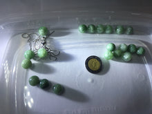 Load image into Gallery viewer, 10-10.5mm Type A 100% Natural light green dark green/gray(油青) Jadeite Jade bead pendant group PC194 Add on item