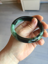 Load image into Gallery viewer, Shopify only 56.6mm Certified 100% natural Type A dark green/black jadeite jade bangle PF76-3520