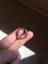 Load image into Gallery viewer, 15.7mm size 5 100% natural type A icy watery green/blue icy watery Guatemala jadeite jade band ring group BP87