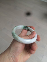Load image into Gallery viewer, 60mm certified 100% natural type A green white jadeite jade bangle AY75-1734