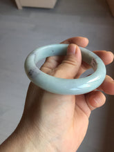 Load image into Gallery viewer, 57.5mm certified Type A 100% Natural light green/purple/black Jadeite Jade bangle BM104-5273