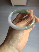 Load image into Gallery viewer, 50.5mm 100% natural Type A light green/purple oval jadeite jade bangle Y166-3705